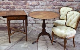 ASSORTED OCCASIONAL FURNITURE, including pair of Louis XV-style button-upholstered salon chairs,