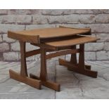 VICTOR B. WILKINS FOR G-PLAN, two teak nesting occasional tables, largest 49h x 74w x 54cms