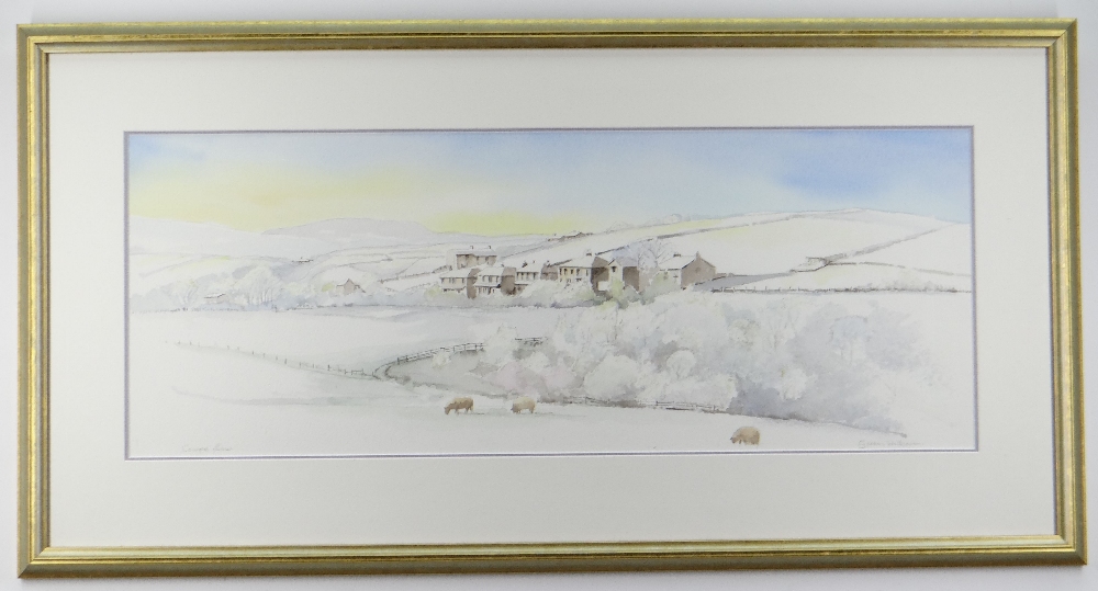 GORDON WILKINSON / BARBARA DANIELS watercolour/pastel - three winter landscapes, the former entitled - Image 3 of 4