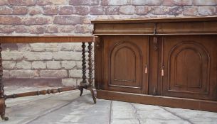 VICTORIAN WALNUT SIDEBOARD & OCCASIONAL TABLE, sideboard fitted two cavetto moulded frieze