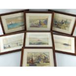 EARLY 20TH CENTURY CONTINENTAL SCHOOL watercolours - various French landscaped and townscapes, 16