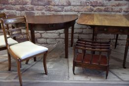 ASSORTED OCCASIONAL FURNITURE, including 19th Century demi lune dining table and with frieze drawer,