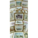 ASSORTED WATERCOLOURS & PRINTS including Russell Flint colour prints and two Gordon King colour