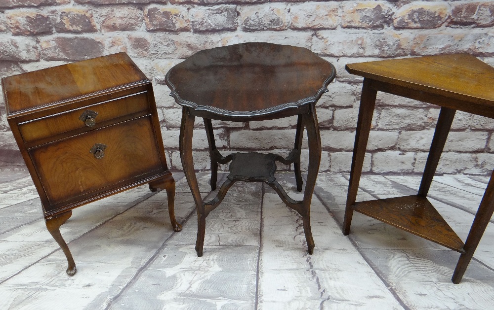ASSORTED OCCASIONAL FURNITURE & LIGHTING, comprising Victorian commode, walnut bedside cabinet, - Image 7 of 11