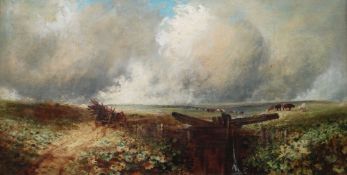 EDMUND MORISON WIMPERIS (British, 1835-1900) oil on canvas - A Lock on the Ockment, Dartmoor,