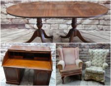 ASSORTED FURNITURE SOLD TO BENEFIT OUR CHARITY 'KIDNEY WALES': including Georgian-style mahogany