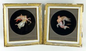 MANNER OF MICHELANGELO MAESTRI gouache on card - 'Il Giorno' and 'Il Notte', after Raphael, 30 x