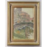 KEN HOWARD (b. 1932) oil on board - Venetian bridge, signed, 29 x 19cms Provenance: Private