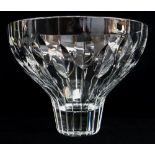 JOHN LUXTON FOR STUART CRYSTAL: 'PRISM' BOWL, etched mark to base, 19cms high x 25cms diameter