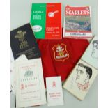 COLLECTION OF RUGBY UNION EPHEMERA FROM THE ARCHIVE OF PETER REES (1918-2020) the former Llanelli