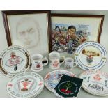 COMMEMORATIVE RUGBY UNION MEMORABILIA including Andrew Vicari limited edition print 'Homage to