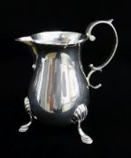 MODERN SILVER BALUSTER CREAM JUG, Francis Howard Ltd., Sheffield 1979, in the Georgian-style,