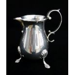 MODERN SILVER BALUSTER CREAM JUG, Francis Howard Ltd., Sheffield 1979, in the Georgian-style,