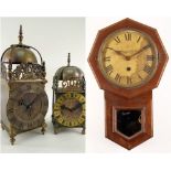 TWO BRASS REPRODUCTION LANTERN CLOCKS, smaller marked 'Smiths Clocks & Watches Ltd', and with
