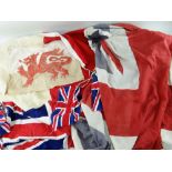 VINTAGE GB FESTIVE BUNTING & NAUTICAL FLAGS, including two Blue Ensigns, red/white 'H' (I have a