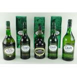 EIGHT BOTTLES CROFT SHERRY, including 3 x boxed Original Pale Cream, four others unboxed (