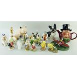 ASSORTED COLLECTORS CHINA, including four Goebels winter figures, three Doulton 'Snowman' figures,