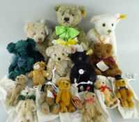 ASSORTED MODERN COLLECTIBLE TEDDY BEARS, including Steiff bear with daffodils and duckling, Steiff