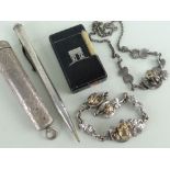 SILVER & COLLECTABLES comprising yard-o-lead silver propelling pencil pat number 422767, silver