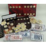 QUANTITY OF CASED COMMEMORATIVE COIN COLLECTIONS some part sets (see images) comprising Most