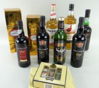 ASSORTED PORT, SHERRY & WHISKY, including Croft Particular boxed x 2, Taylor's Select Port x 2,