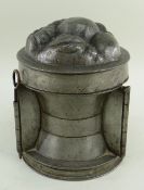 ANTIQUE PEWTER DESSERT MOULD, base stamped W.Fuller, Jermyn Street, London, 17.5cms high