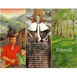 SUSAN SHIELDS three Welsh Arts Society posters - with Welsh language poetry text entitled (1) '