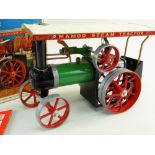 MAMOD T.E.1A LIVE STEAM TRACTOR, with booklet, steering rod, spirit funnel, burner and box, 26cms
