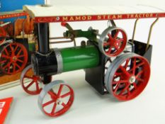 MAMOD T.E.1A LIVE STEAM TRACTOR, with booklet, steering rod, spirit funnel, burner and box, 26cms