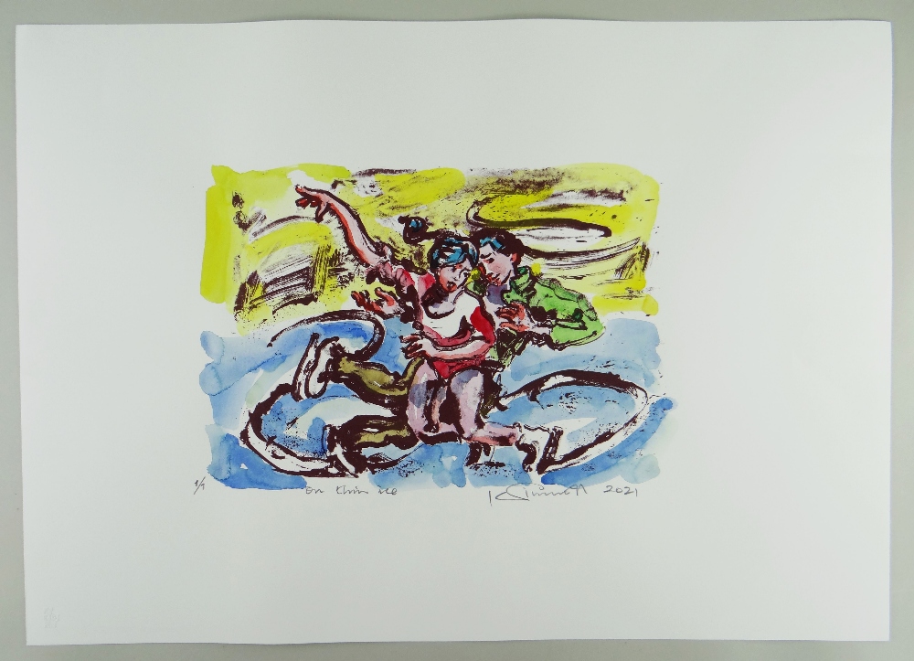 KEVIN SINNOTT (1/1) handcoloured monoprint produced by master printmaker Pete Williams - two - Image 2 of 2