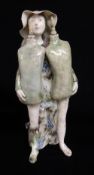 GILLIAN STILL stoneware sculpture - entitled 'Woman with Mannequins', 34cms high Provenance: private