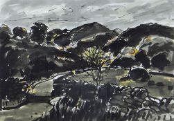 SIR KYFFIN WILLIAMS RA limited edition (78/150) colour lithograph - 'Nantmor', unsigned, 41 x