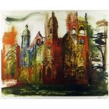 JOHN PIPER limited edition (30/70) etching with aquatint - 'Gothic Folly, Stowe', signed in