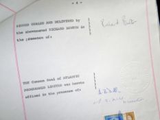 1968 ATLANTIC PROGRAMMES LIMITED EXCLUSIVE RIGHTS CONTRACT WITH RICHARD BURTON four page typed