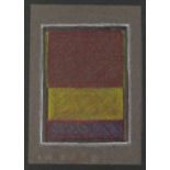 JACK JONES crayon and pencil - abstract, Mark Rothko style horizontal colours, 23 x 16cms