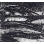 PETER PRENDERGAST etching - title to margin 'View From Studio, 1984', signed, 19 x 19cms Provenance: