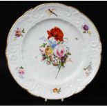 NANTGARW PORCELAIN PLATE circa 1818-1820, from the Brace Service, painted in London, with centred