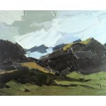 SIR KYFFIN WILLIAMS RA coloured limited edition (177/250) print - Eryri mountains scene, signed in