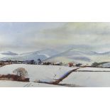 ROB PIERCY watercolour - 'Cnicht from Ynys Tywyn', signed, 31 x 53cms Provenance: private