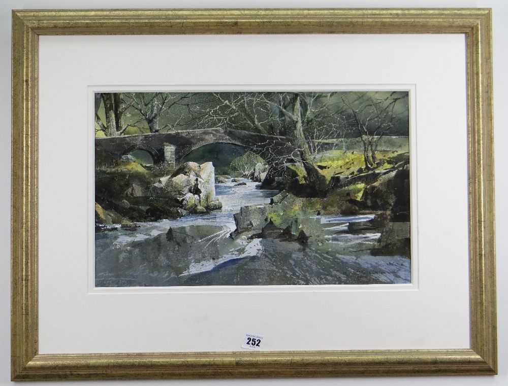 MALCOLM EDWARDS watercolour - entitled verso 'Afon Lledr', signed, 28 x 46cms Provenance: private - Image 2 of 2
