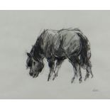 SIR KYFFIN WILLIAMS RA mixed media - standing Welsh pony, signed with initials, 29 x 35cms