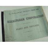 BIRMINGHAM CORPORATION PLANS & SECTIONS FOR CLAERWEN RESERVOIR as part of the Elan Valley Reservoirs