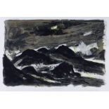 SIR KYFFIN WILLIAMS RA limited edition (24/150) print - stormy mountain landscape, signed in full,