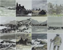 SIR KYFFIN WILLIAMS RA a set of twelve colourwash prints all from an issue of 350 - eight various