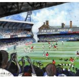 NICK HOLLY limited edition (49/50) print - Swansea City FC playing at the Vetch Field, signed, 30