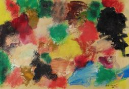 JACK JONES gouache - abstract with colours, signed and dated 1986, 23 x 33cms Provenance: please see