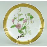 A SWANSEA PORCELAIN CIRCULAR CRUCIFORM DISH circa 1816, centred with a botanical study by William