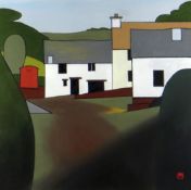 TOM JONES RCA pastel - farm near Brecon Beacons, monogrammed, 47 x 47cms Provenance: consigned by