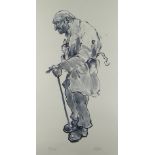 SIR KYFFIN WILLIAMS RA limited edition (4/750) print - entitled 'Farmer at Funeral', signed with