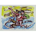 KEVIN SINNOTT (1/1) handcoloured monoprint produced by master printmaker Pete Williams - two